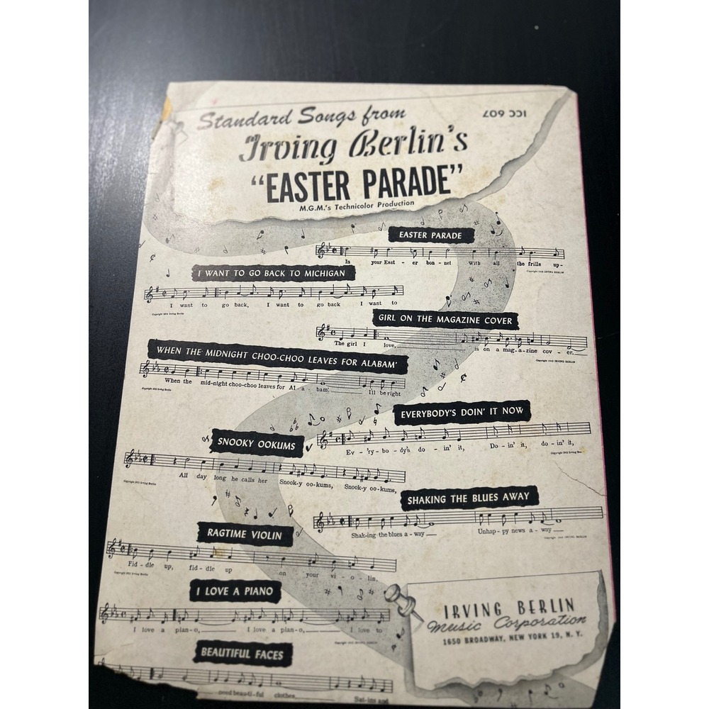 Sheet Music Easter Parade Irving Berlin It Only Happens When I Dance With You MG - Picture 6 of 11